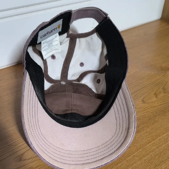 Carhartt Purple Floral-Print Baseball Cap with Leather Logo Patch - Picture 3 of 3